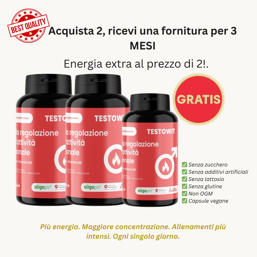 TESTOWIT - Hormone Regulation 120 cps - 3x2 - ORBIS Lifestyle