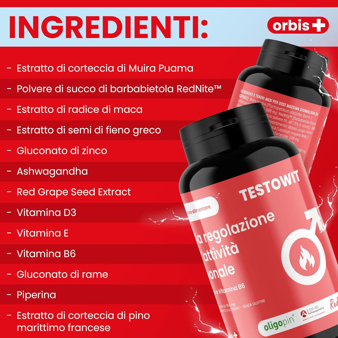 TESTOWIT - Hormone Regulation 120 cps - 1+1 - ORBIS Lifestyle