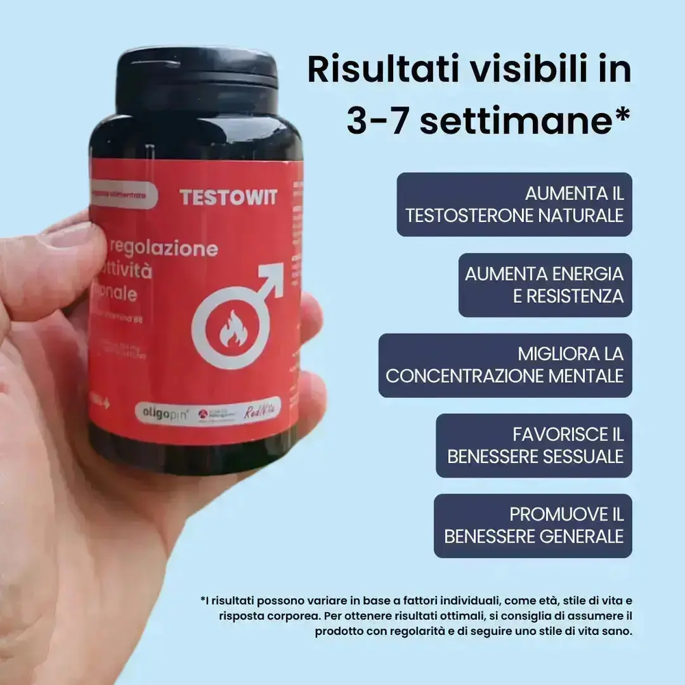 TESTOWIT - Regolazione ormonale 120 cps NEW! PROMO ORBIS Lifestyle