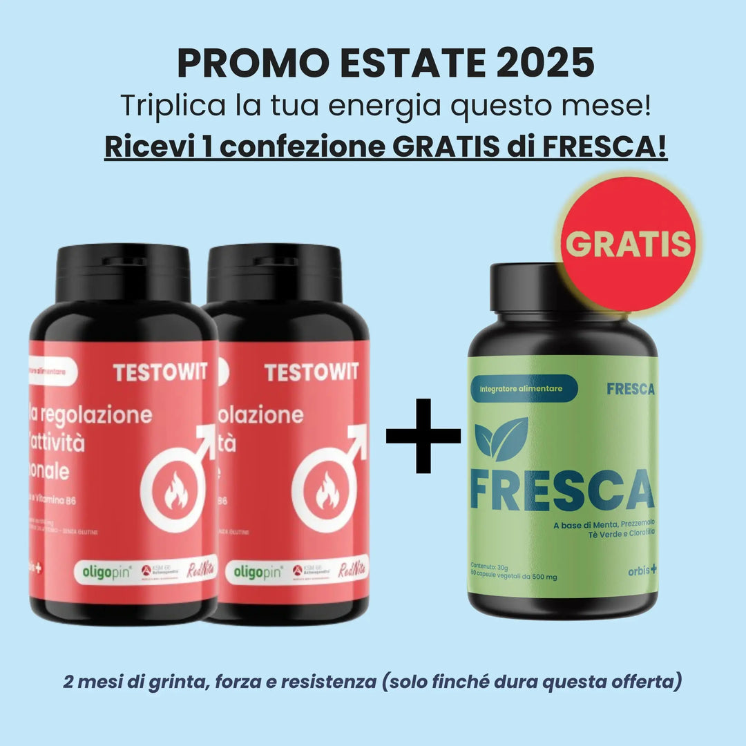 TESTOWIT - Hormone Regulation 120 cps - PROMO FRESH supplement for FREE! ORBIS Lifestyle