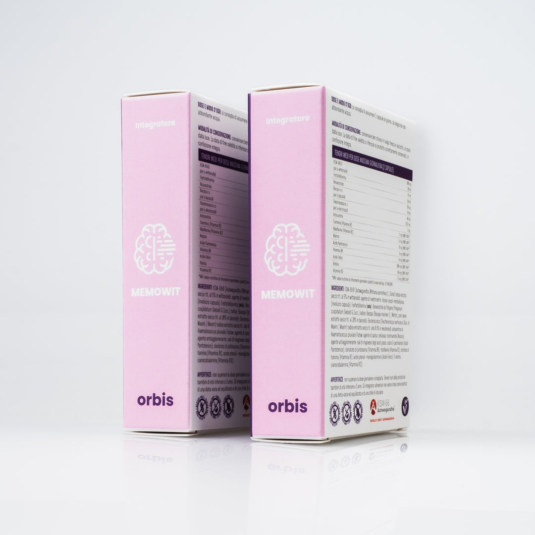 MEMOWIT - Ashwagandha KSM-66® and Vitamin B12 (30 capsules) - ORBIS Lifestyle